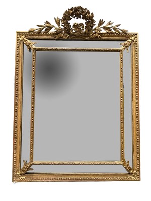 Lot 1521 - 19th century continental peripheral plate wall mirror