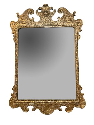 Lot 1522 - George I giltwood wall mirror