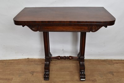 Lot 1463 - George IV mahogany card table