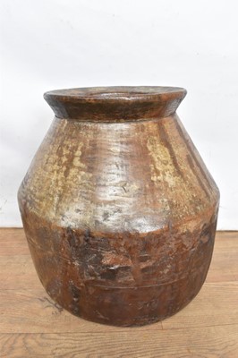 Lot 1469 - Large treen carved pot