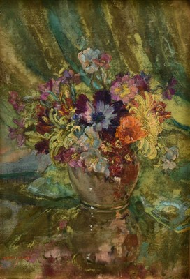 Lot 1175 - Amy Watt (1900-1956) oil on panel - Flowerpiece, signed, titled to label verso, 34 x 24cm, framed