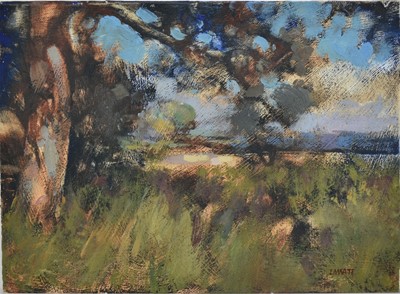 Lot 1174 - *Louise Millar Watt (b. 1963) oil on panel, Summer landscape, signed, 20 x 26cm