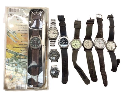 Lot 1093 - Group of military-style wristwatches