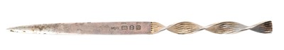 Lot 437 - Large, contemporary silver paper knife (London 1986) Grant MacDonald