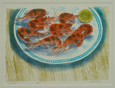 Lot 1303 - *Bernard Cheese (1925-2013) signed limited edition print - Crevettes, 3/30, 33cm x 43cm in glazed frame