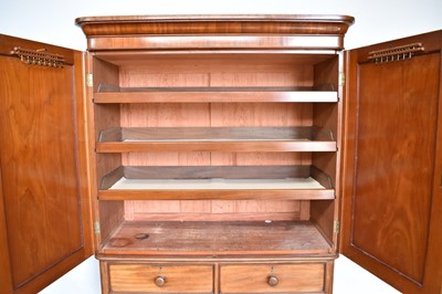 Lot 1549 - Good quality late Victorian satinwood linen press by Heal & Son