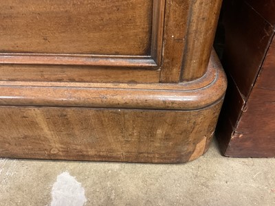 Lot 1549 - Good quality late Victorian satinwood linen press by Heal & Son