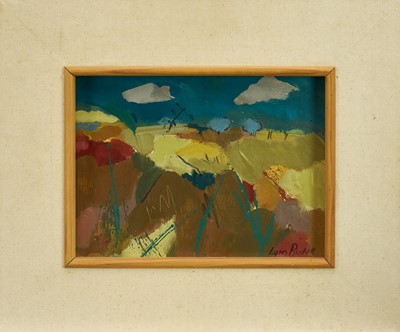 Lot 1307 - Lynn Bushell (b.1946) oil on canvas - Olive Groves Provence, signed, 26cm x 36cm, framed