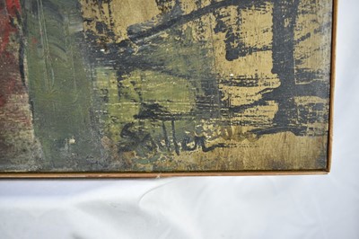 Lot 1329 - *Robert Sadler (1909-2001) acrylic on board - Abstract, signed, 52 x 77cm, framed