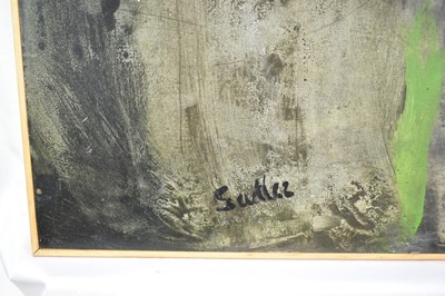 Lot 1330 - *Robert Sadler (1909-2001) oil on board, 'Sgraffito 1964' signed, 77cm x 52cm. Exhibited: Festival Gallery, Aldeburgh 1966