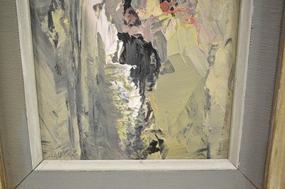 Lot 1334 - *Robert Sadler (1909-2001) acrylic on board - Girl in smock, signed, 28cm x 15cm