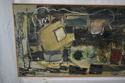 Lot 978 - *Robert Sadler (1909-2001) acrylic on board, Painting II, Spring 1958, signed, 32 x 77cm
