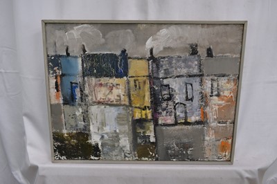 Lot 1332 - *Robert Sadler (1909-2001) acrylic on board - Houses at Aldeburgh, signed, 30cm x 41cm