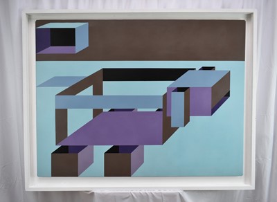 Lot 1198 - Ron Sims (1944-2014) acrylic on canvas - Night Sky, 93cm x 123cm, framed