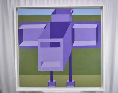 Lot 1197 - Ron Sims (1944-2014) acrylic on canvas - Escape, 111cm x 116cm, framed