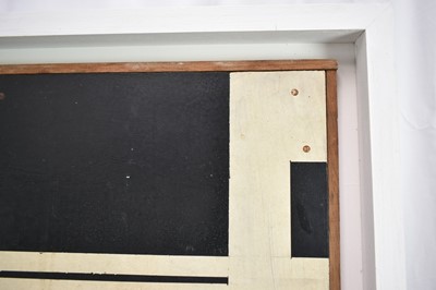 Lot 1323 - Ron Sims (1944-2014) acrylic on panel - Anchorage Cabin, 61cm x 91cm, framed