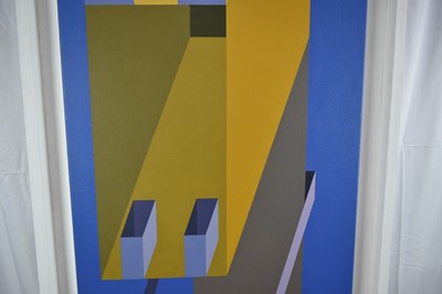 Lot 1199 - Ron Sims (1944-2014) acrylic on canvas - Untitled, 122cm x 57cm, framed