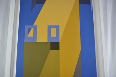 Lot 1199 - Ron Sims (1944-2014) acrylic on canvas - Untitled, 122cm x 57cm, framed
