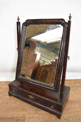 Lot 1510 - George II mahogany toilet mirror