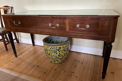 Lot 1482 - Georgian mahogany serving table converted from a flat-bed piano