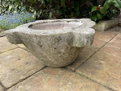 Lot 1554 - Antique marble mortar, 41 cm