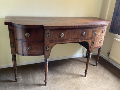 Lot 1523 - Regency mahogany bowfront sideboard