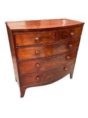 Lot 1527 - Early Victorian mahogany bowfront chest