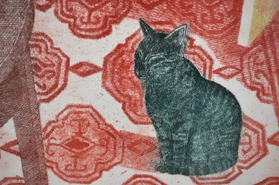 Lot 1342 - *Richard Bawden (b.1936) etching, signed Artist's Proof - Jug and Cat, 57cm x 36cm, in glazed frame