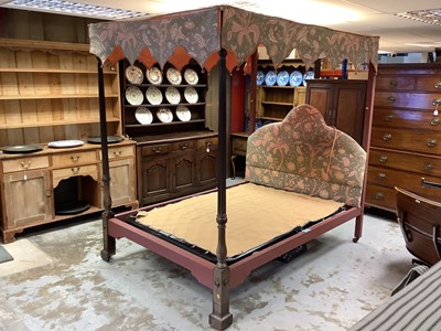 Lot 1541 - 19th century mahogany four poster bed