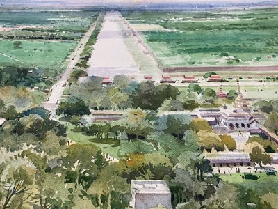 Lot 90 - U Tin Aye (1940-2012) watercolour - Mandalay landscape, signed and dated 1979, 29 x 37cm