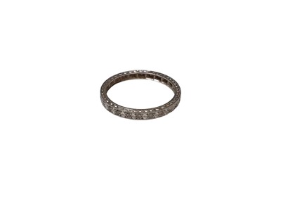 Lot 46 - Platinum and diamond set eternity ring, size N½