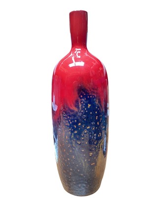 Lot 1122 - Royal Doulton Flambé vase, numbered 1617, 35.5cm high