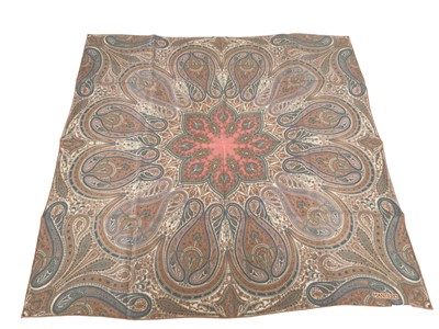 Lot 2053 - Hermes Orange box containing silk scarves, makes include Balenciaga, Mantero Toucan design and Mantero Liberty, Ines de la Fressange, Oscar de la Renta Salute to Freedom, Lariosete