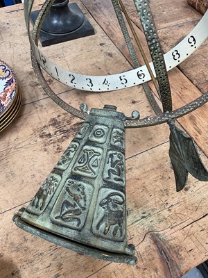 Lot 23 - Two metal garden globe sundials