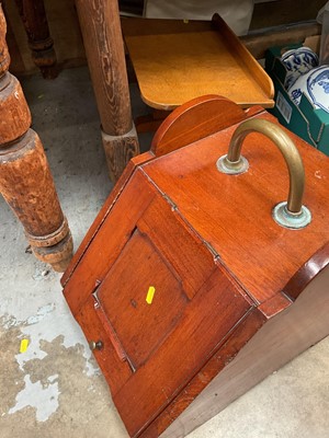 Lot 47 - Group of maps, a coal scuttle and a lectern