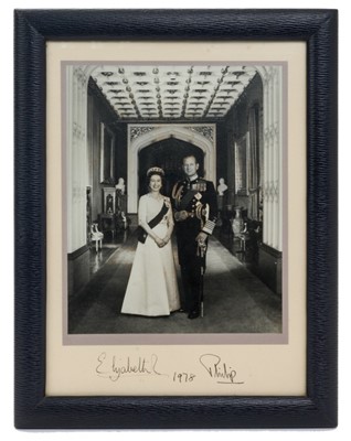Lot 109 - H.M.Queen Elizabeth II and H.R.H. The Duke of Edinburgh signed presentation photograph