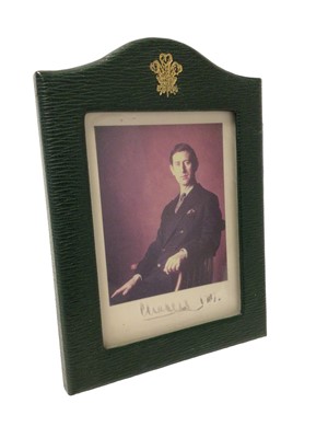 Lot 113 - H.R.H.Prince Charles, signed presentation portrait photograph dated 1987, plus postcard and provenance letter
