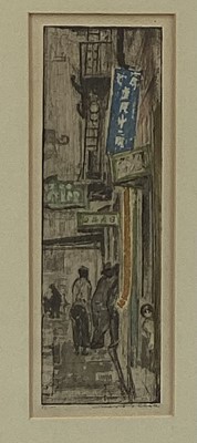 Lot 110 - Two works, Max Pollak, American/Czech 1886-1870, etching and aquatint Mother and Child, pencil signed and editioned and San Francisco China town, etching and aquatint, signed