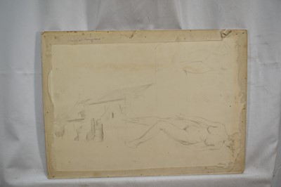 Lot 1025 - Attributed to Sir Alfred James Munnings (1878-1959), ink sketch - St Michael Post Mill, South Elmham