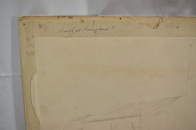 Lot 1025 - Attributed to Sir Alfred James Munnings (1878-1959), ink sketch - St Michael Post Mill, South Elmham