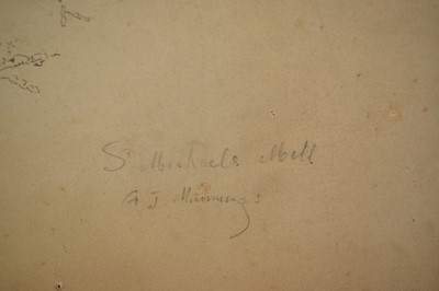 Lot 1025 - Attributed to Sir Alfred James Munnings (1878-1959), ink sketch - St Michael Post Mill, South Elmham