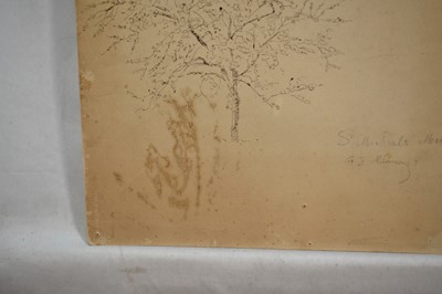 Lot 1025 - Attributed to Sir Alfred James Munnings (1878-1959), ink sketch - St Michael Post Mill, South Elmham