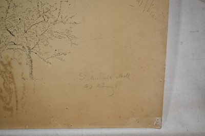 Lot 1025 - Attributed to Sir Alfred James Munnings (1878-1959), ink sketch - St Michael Post Mill, South Elmham