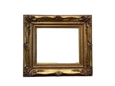 Lot 83 - Late Regency carved giltwood and gesso picture frame, rebate 29cm x 34cm