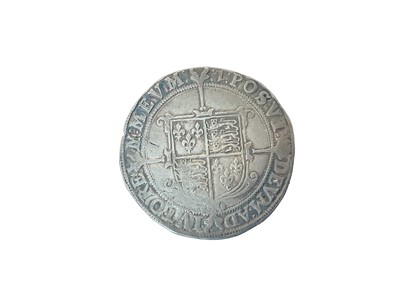 Lot 454 - G.B. - Elizabeth I silver hammered Half Crown m/m 1 (1601) (N.B. Obv: Die flaw & testmark) otherwise AVF & scarce (Spink ref: 2583) (1 coin)