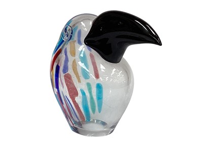 Lot 767 - Arnaldo Zanella (b. 1949) Murano glass toucan, signed