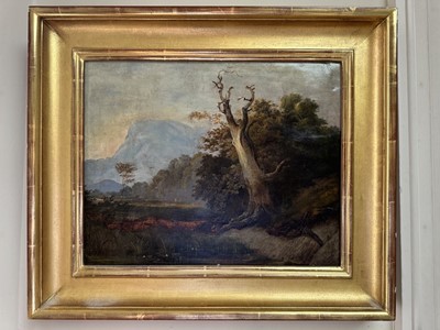 Lot 1511 - Italian 19th century oil on canvas landscape