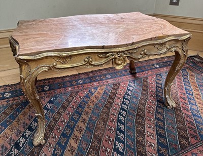 Lot 1503 - 18th century marble topped side table