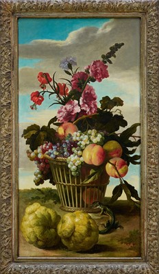 Lot 1543 - Manner of John Baptise Mannoyer (1636-1699),  pair of late 17th / early 18th century oils