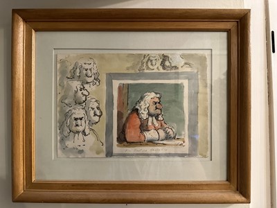 Lot 1563 - Edward Ardizonne (1900-1979) watercolour - Justice Harbottle